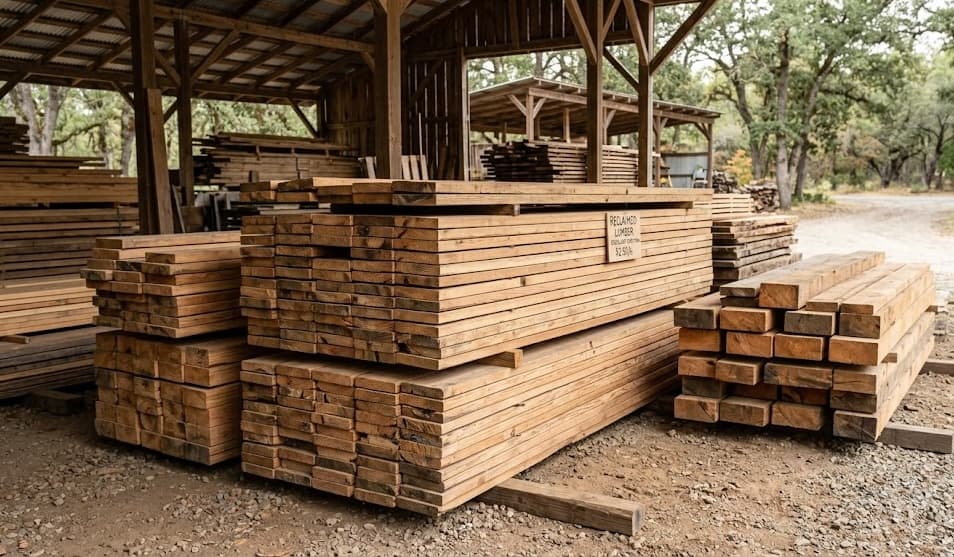 Reclaimed lumber being processed and milled at Lumber Minneapolis
